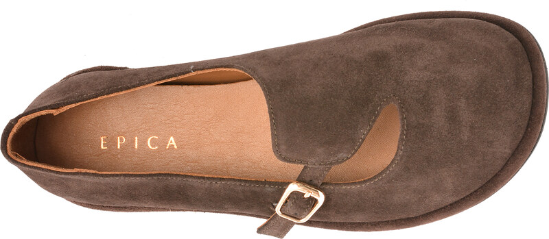 Pantofi EPICA maro, 1614033, din piele intoarsa