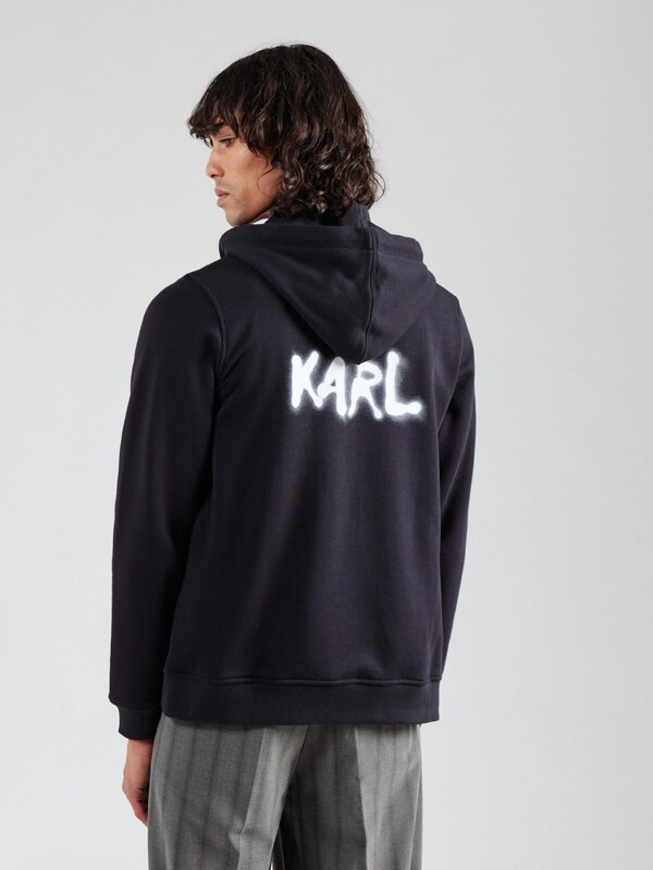 Karl Lagerfeld Hanorac albastru noapte / alb