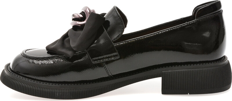 Mocasini EPICA negri, G26, din piele naturala lacuita