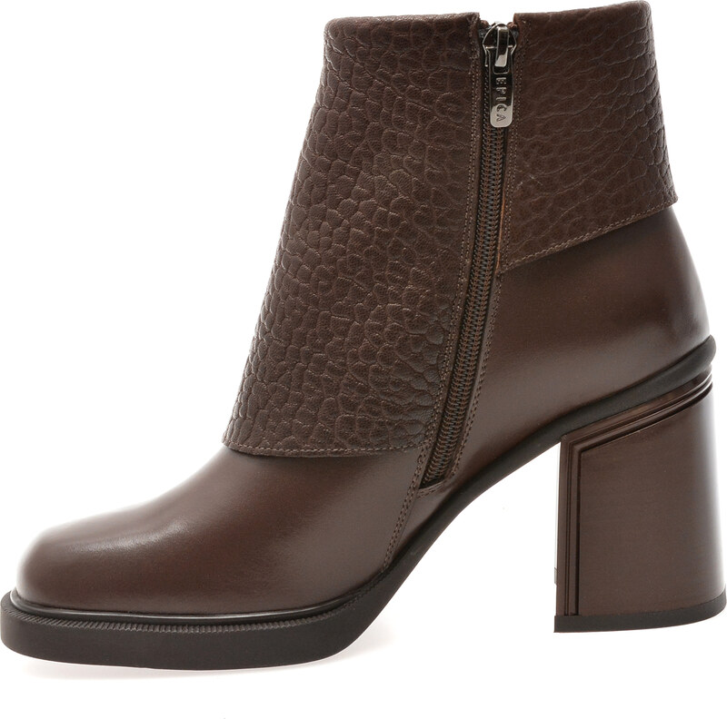 Ghete EPICA maro, 5556, din piele naturala