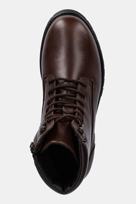 Tommy Hilfiger bocanci de piele FLEX TH OUTDOOR RS LTH BOOT