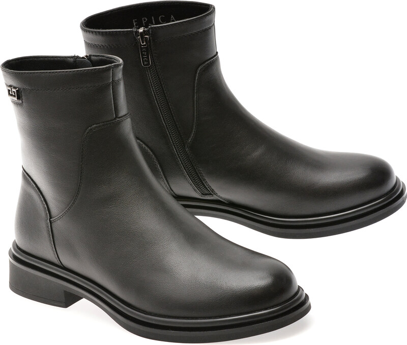 Ghete EPICA negre, DX1286, din piele naturala