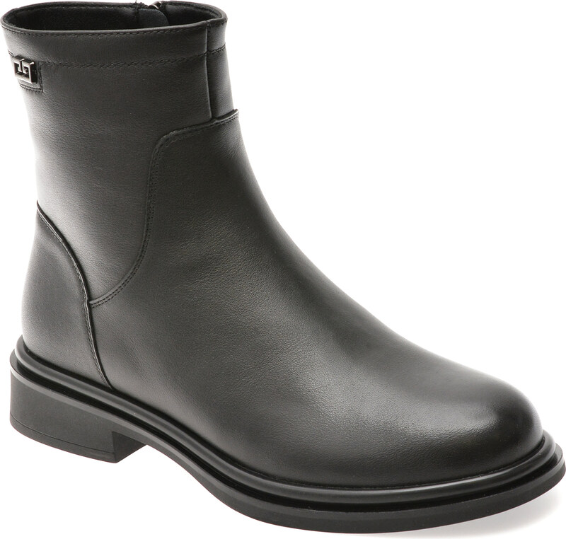 Ghete EPICA negre, DX1286, din piele naturala