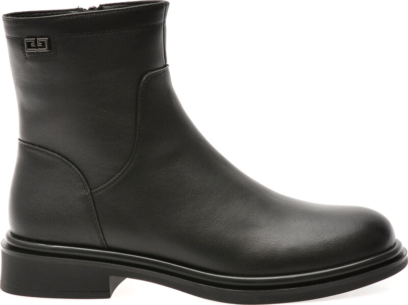 Ghete EPICA negre, DX1286, din piele naturala