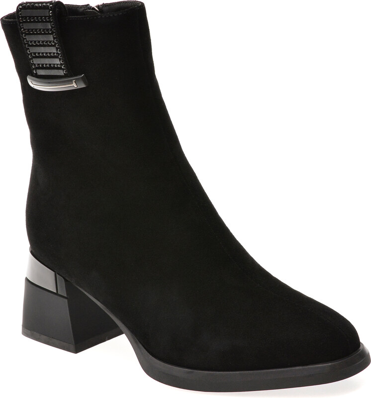 Botine EPICA negre, M10, din piele intoarsa