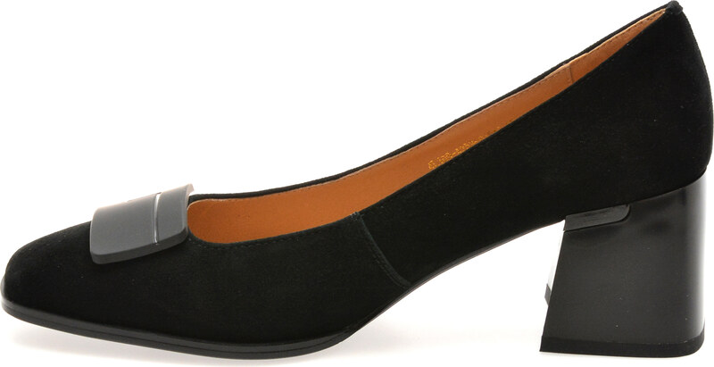 Pantofi eleganti EPICA negri, 4L109, din piele intoarsa