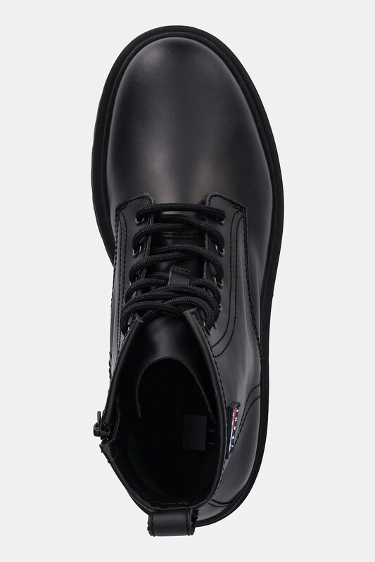 Tommy Jeans ghete de piele TJM LACE UP RUBBERIZED