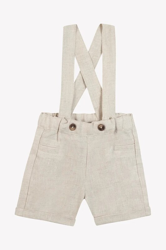 Tartine et Chocolat pantaloni scurți de in pentru bebeluși