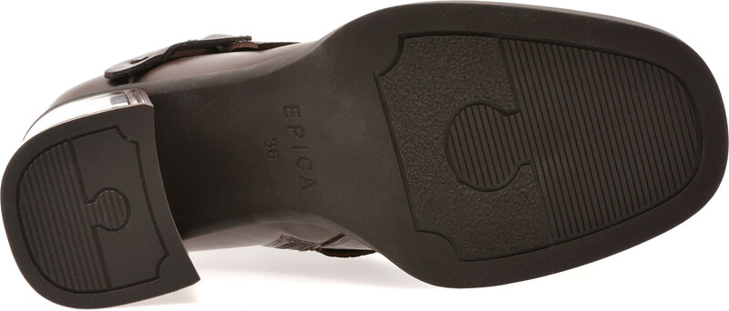 Ghete EPICA maro, 5556, din piele naturala