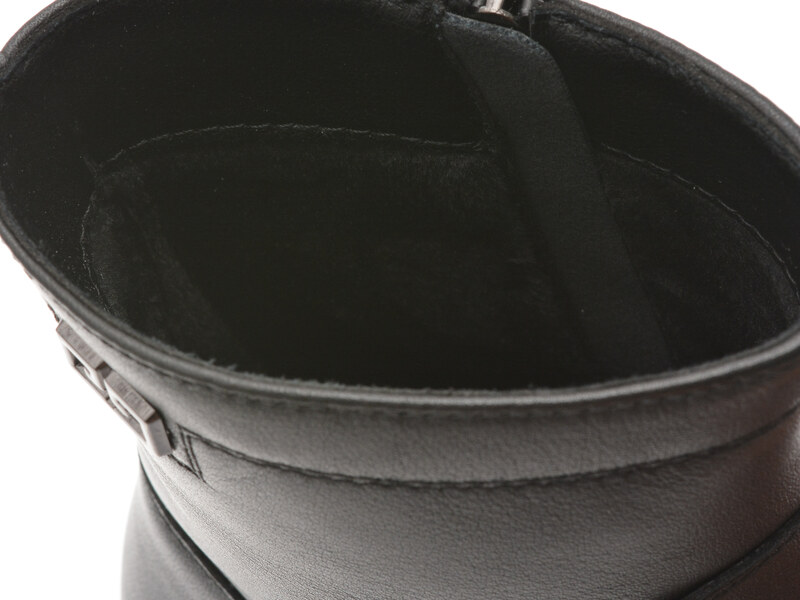 Ghete EPICA negre, DX1286, din piele naturala