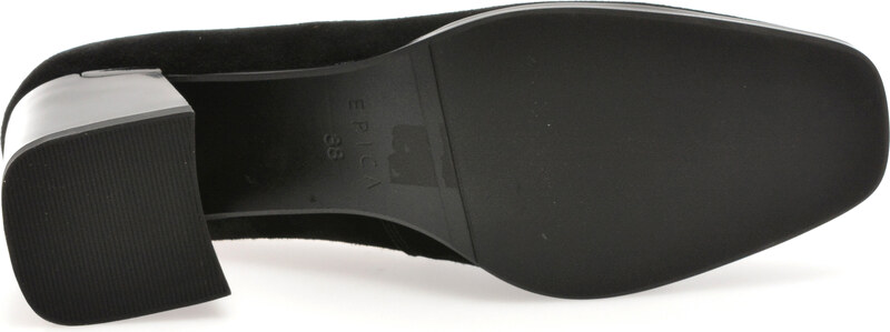 Pantofi eleganti EPICA negri, 4L109, din piele intoarsa