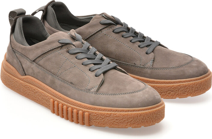 Pantofi sport GRYXX gri, M7609, din nabuc