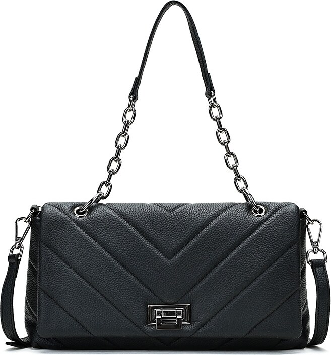 Geanta dama, piele naturala, JERMYN'S Almeira, neagra