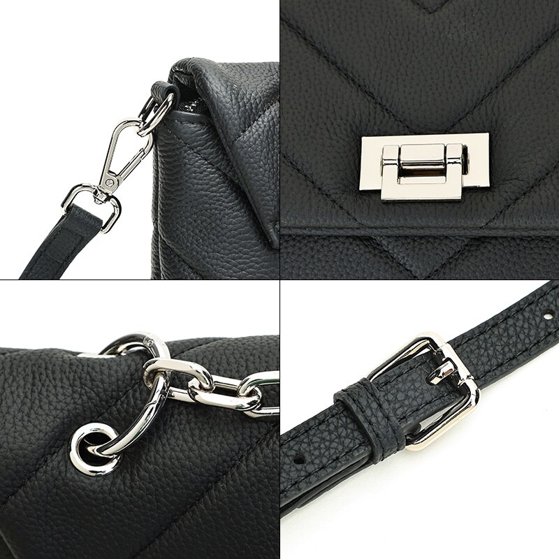 Geanta dama, piele naturala, JERMYN'S Almeira, neagra