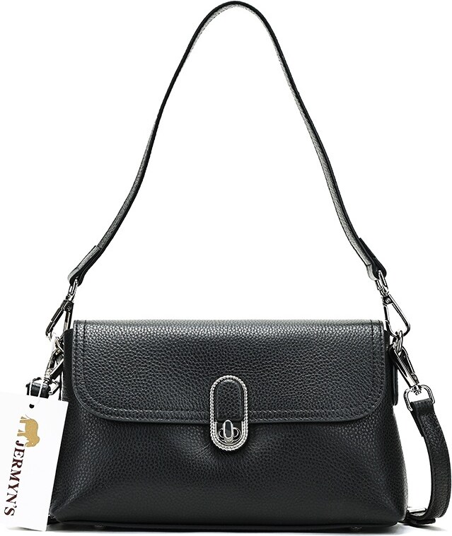 Geanta dama, piele naturala, JERMYN'S Fatima, neagra