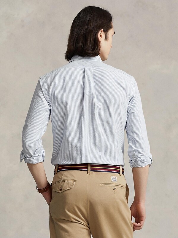 Polo Ralph Lauren Cămașă albastru deschis / alb