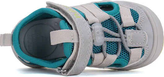 Sandale baieti, din material textil, gri-turcoaz, DD Step G065-51458A
