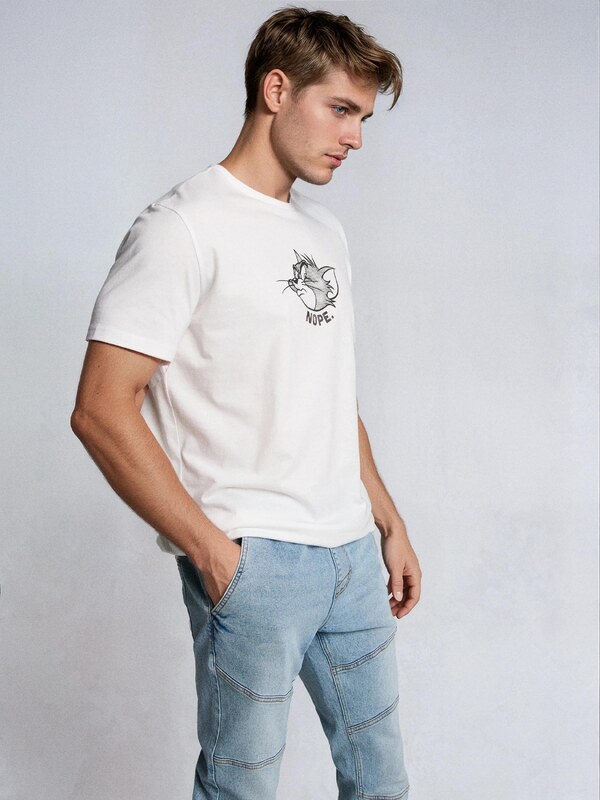 Sinsay - Blugi jogger cu efect spălat - albastru