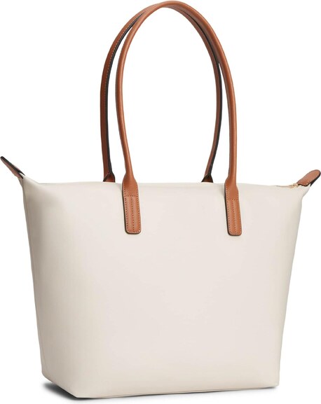 TOMMY HILFIGER Plase de cumpărături 'Pepette' crem / maro coniac