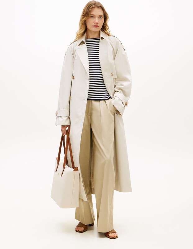 TOMMY HILFIGER Plase de cumpărături 'Pepette' crem / maro coniac