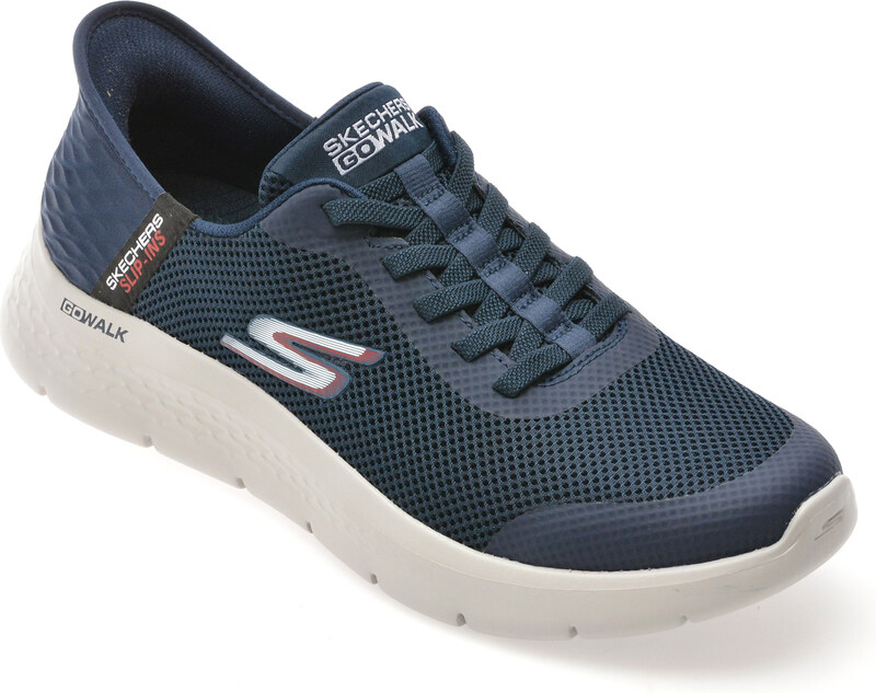 Pantofi sport SKECHERS bleumarin, GO WALK FLEX, din material textil