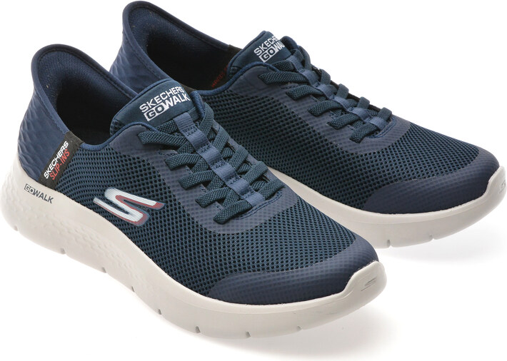 Pantofi sport SKECHERS bleumarin, GO WALK FLEX, din material textil