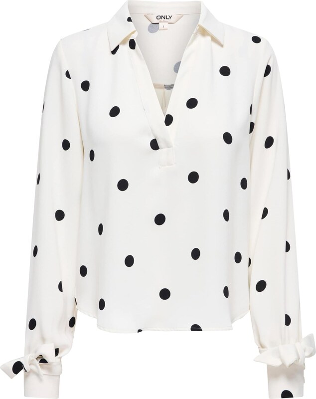 ONLY Bluză 'ONLBelem' negru / alb