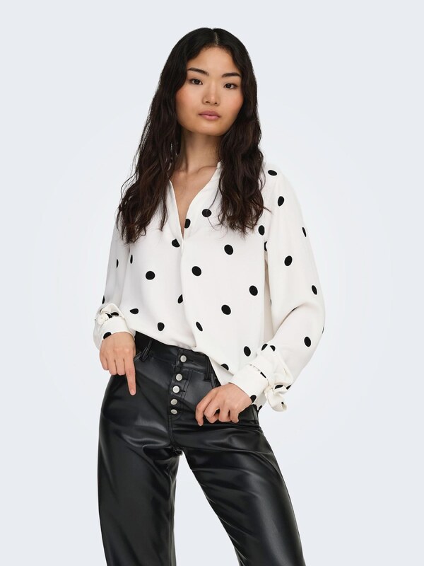 ONLY Bluză 'ONLBelem' negru / alb