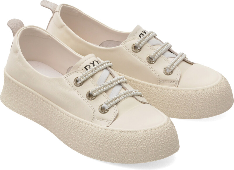 Pantofi sport GRYXX albi, 24992, din piele naturala