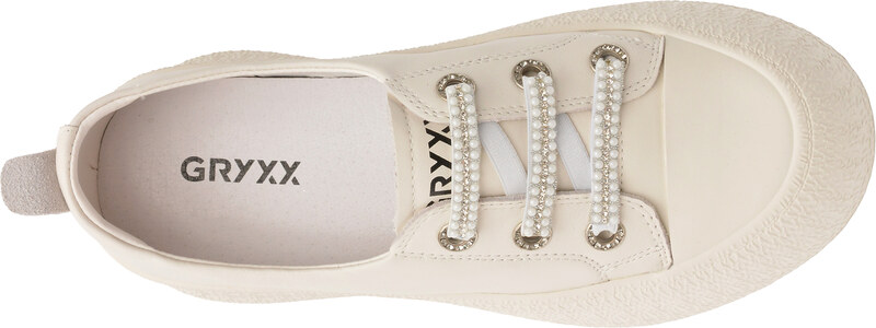 Pantofi sport GRYXX albi, 24992, din piele naturala