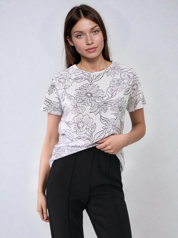 Sinsay - Pantaloni evazați din tricot cu cusături decorative - negru