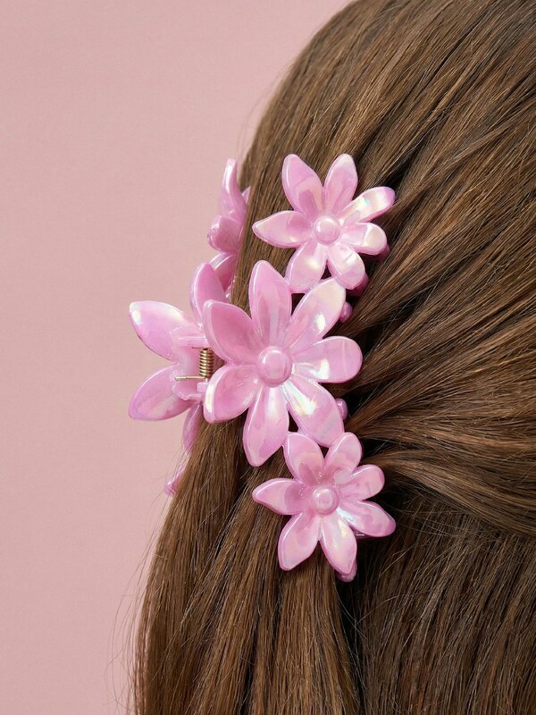 Sinsay - Agrafă de păr cu motiv floral - roz