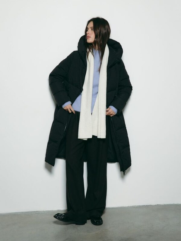 Reserved - Geacă matlasată cu puf - negru