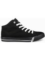Ombre Pantofi de bărbați pantofi de sport cu elemente contrastante - negru V2 OM-FOTH-0125