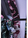 Kimono Floral Object Ana 3/4 Negru