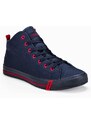 Ombre Pantofi de bărbați pantofi de sport cu elemente contrastante - albastru marin V3 OM-FOTH-0125