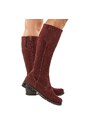 SUPERLATIVE Cizme cu Toc Dama Piele Naturala Bordo 3370