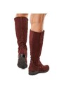 SUPERLATIVE Cizme cu Toc Dama Piele Naturala Bordo 3370