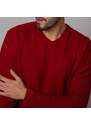 Willsoor Pulover bărbătesc, în culoarea roșu, cu un model delicat 12121