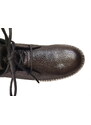 Merlin Ghete dama negru sidefat cu aplicatii capse, din piele intoarsa TR8500N