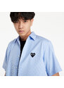 Bluză pentru bărbați Comme des Garçons PLAY Black Heart Striped Shirt Blue/ White