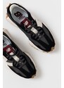 New Balance Pantofi de piele întoarsă WS327KC culoarea negru, cu toc plat WS327KC-001