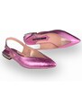 Balerini Mihai Albu din piele naturala Purple Flamingos