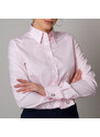 Femei roz cămașă cu mânecă lungă Willsoor dungi 12454