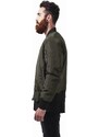Jachetă pentru bărbati // Urban Classics 2-Tone Bomber Jacket darkolive/black