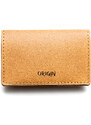 Pachet Geanta STAR Natural by Urban Vanilla, din piele naturala reciclata maro + Port card