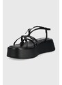 Vagabond Shoemakers sandale de piele Courtney femei, culoarea negru, cu platforma