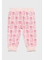 Guess pijama copii culoarea roz, cu imprimeu