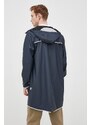 Rains geacă de ploaie 18540 Long Jacket Reflective culoarea bleumarin, de tranziție 18540.54-NavyReflec