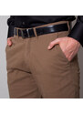 Pantaloni bărbătești Chinos de culoare maro deschis, cu model neted 13367